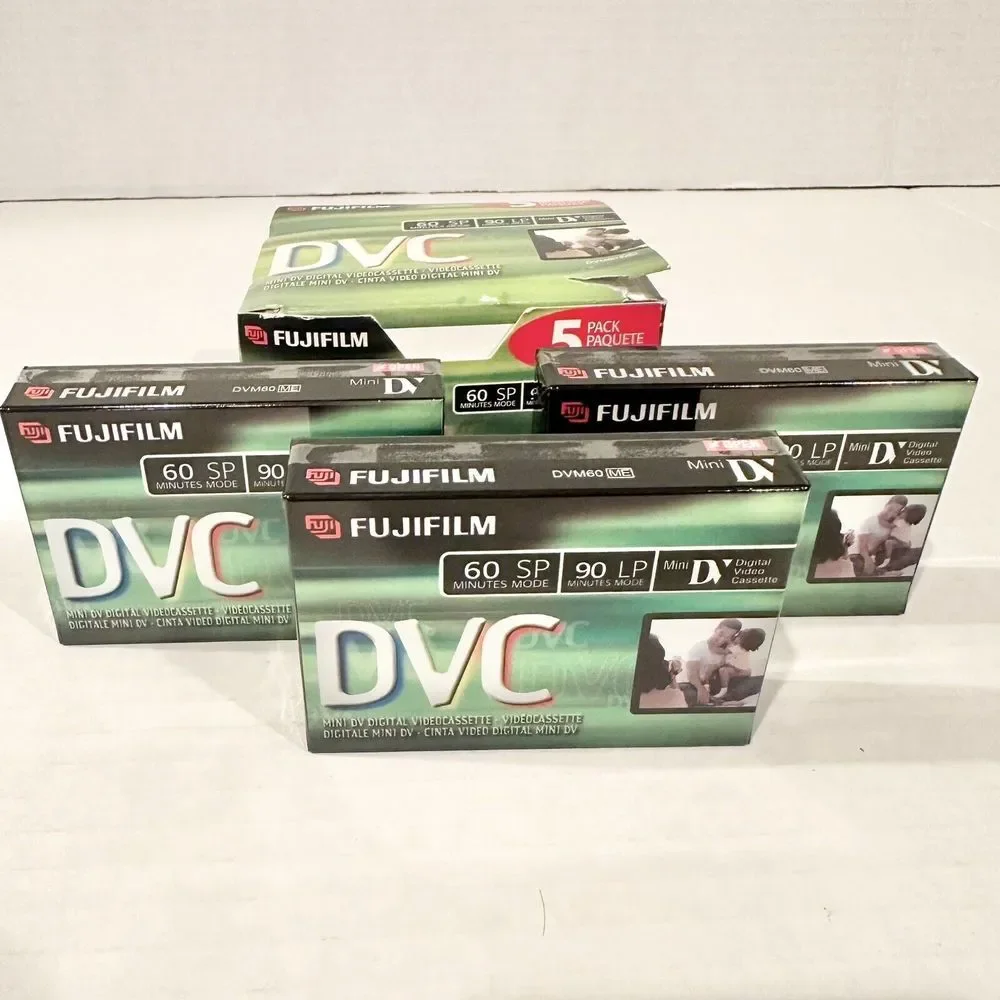 Fujifilm DVC Mini DV Digital Video Cassettes 60 Min‎ SP Sealed 3 Pack